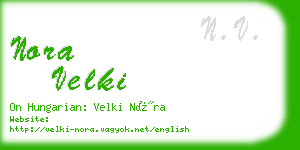 nora velki business card